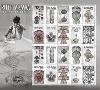 Ruth Asawa stamps at the USPS